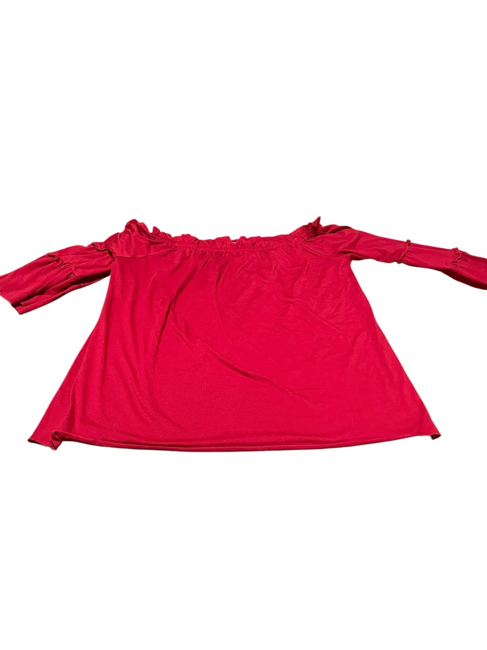 Leo Rosi Off-Shoulder red Tunic Ptp 22” fits like large